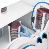 Organising racks of Petri dishes in the A20 Workstation